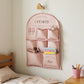 3-Pocket Hanging Wall Organizer with Printed Design and Metal Hook