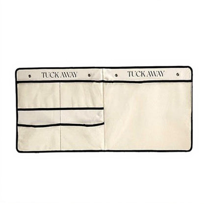 Foldable Hanging Organizer with Labeled Compartments and Contrast Trim 39.5x17.5in