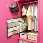 Foldable Hanging Organizer with Labeled Compartments and Contrast Trim 39.5x17.5in
