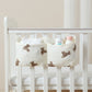Stroller Organizer Bag with Teddy Bear Embroidery and Multi-Pocket Design 7x15in