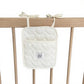 Quilted Heart Pattern Hanging Storage Pouch with Bow Tie Straps