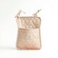 Quilted Heart Pattern Hanging Storage Pouch with Bow Tie Straps