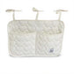 Quilted Heart Pattern Hanging Storage Pouch with Bow Tie Straps