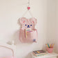 Plush Bear Wall Pocket Organizer with Hanging Loop and Front Storage Pouch