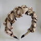 3-Piece Twisted Satin Headband with Ruched Design and Padded Comfort Fit