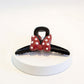Bow Hair Claw Clip with Polka Dot Design and Strong Grip 6in