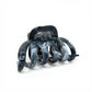 2-Piece Translucent Marbled Hair Claw Clips Set with Curved Grip Design 4in