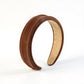 Textured Fabric Headband with Oversized Acrylic Ring Accent 6.3x4.7x1.2in