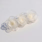 3-Piece Sheer Fabric Rose Flower Hair Clips Set for Elegant Styling 4x1.5in