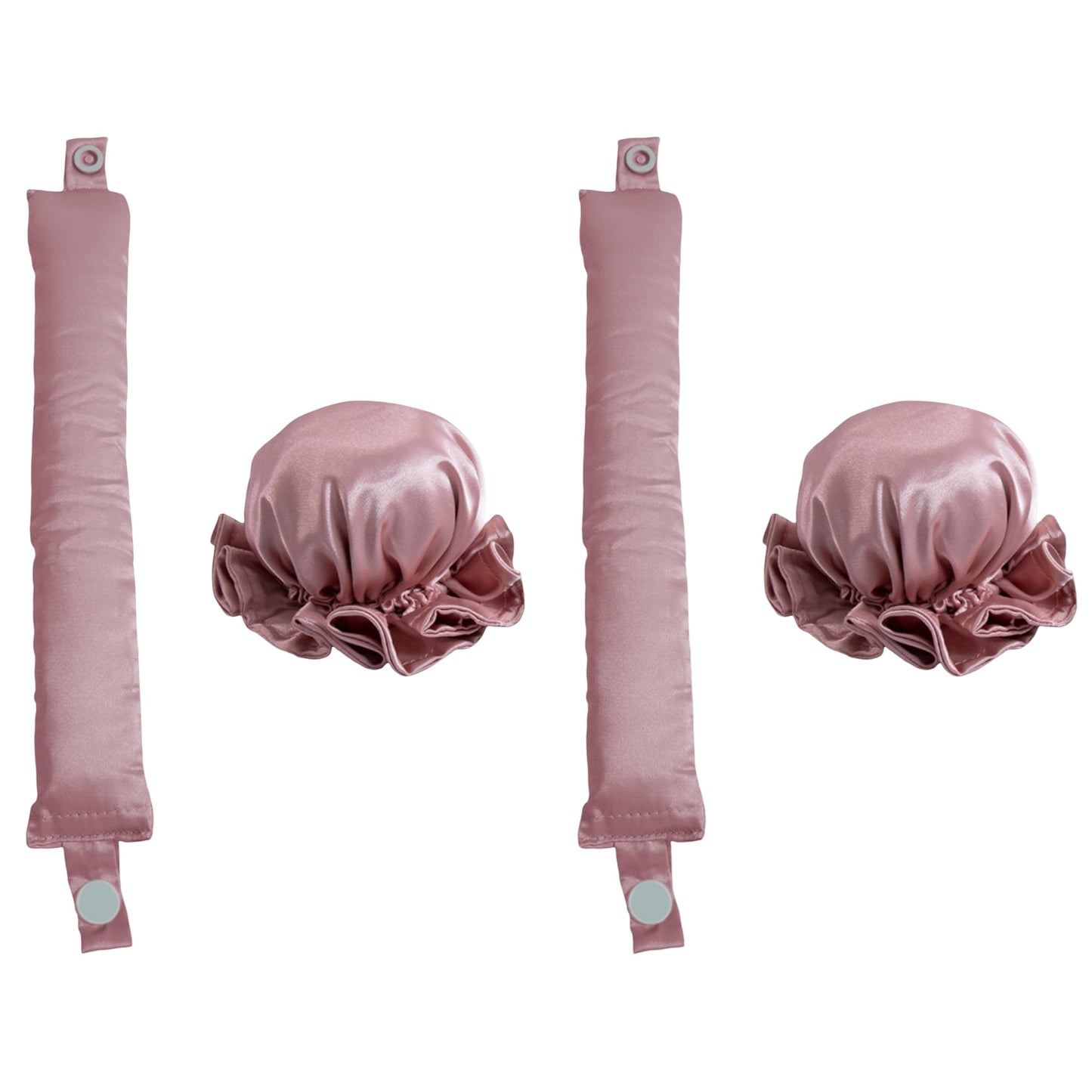 2pcs Heatless Curling Set with Hair Wrap and Elastic Bonnet Cap