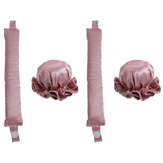 2pcs Heatless Curling Set with Hair Wrap and Elastic Bonnet Cap