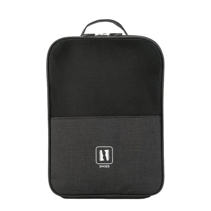 Travel Shoe Storage Bag with Mesh Panel and Dual Zipper Closure 12x9x6in