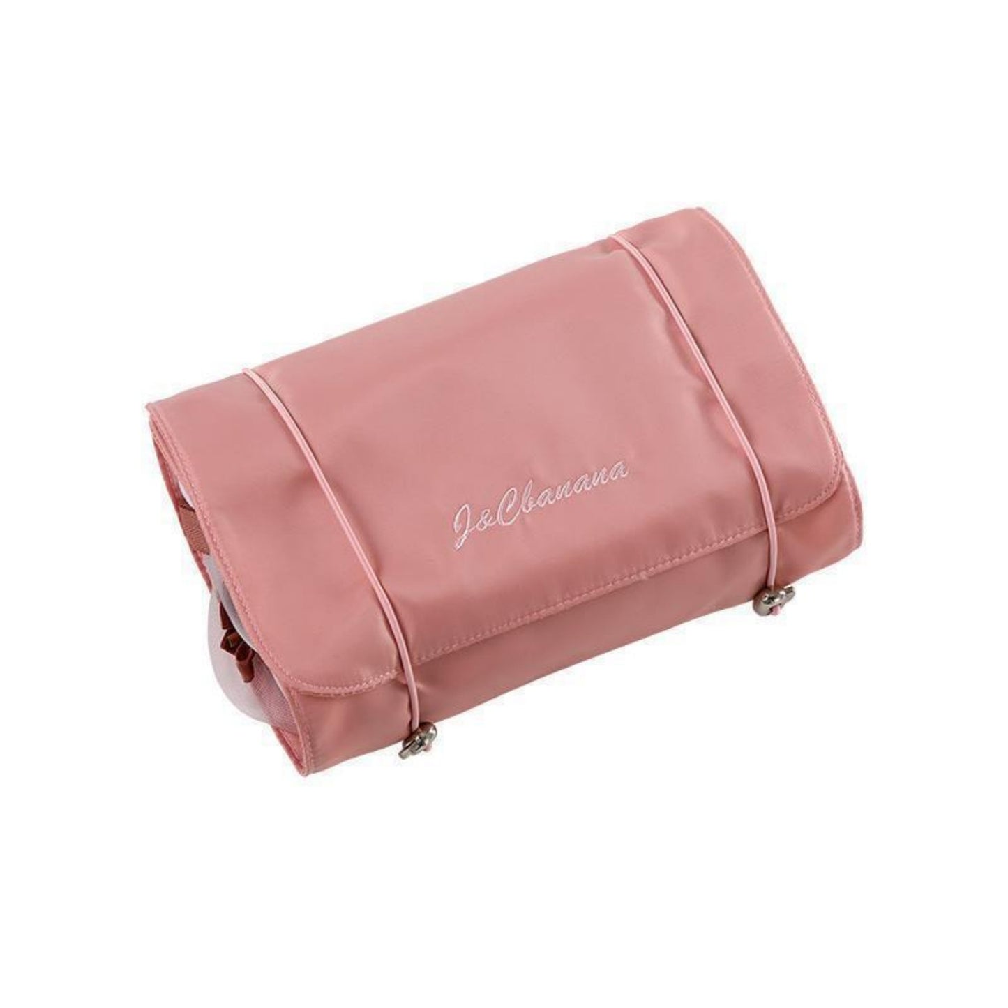 Foldable Travel Toiletry Bag with Multiple Clear Zip Compartments and Hanging Design 8.5x6x3in