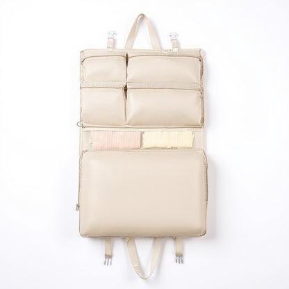 Multi-Compartment Hanging Organizer Bag with Zipper and Buckle Straps 29x17.5in