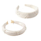 2pcs Women's Padded Satin Fashion Headband with Pearl Design and Crystal Bead Embellishments 6.3x4.7x1.2in