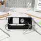 Rectangular Organizer Tray with Checkered Ribbon Tie Corners 4x8x2in