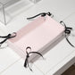 Rectangular Organizer Tray with Checkered Ribbon Tie Corners 4x8x2in