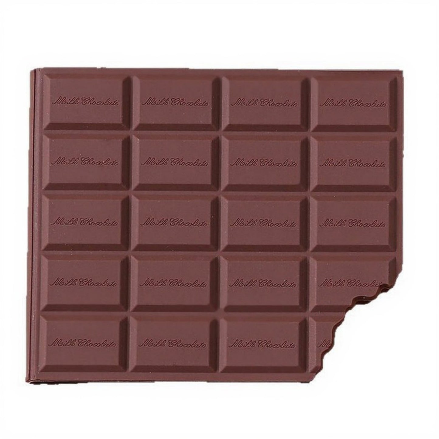 3-Piece Chocolate Bar Notebook Set with Realistic Design and Bite-Edge Detail 80 Pages 4x3.5in