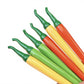 6-Piece Chili Pepper Gel Ink Pen Set with Fun Vegetable Design and Smooth Writing 0.38mm/6.5in