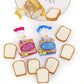 4-Piece Toast Bread Eraser Set with Fun Novelty Packaging and Realistic Design 2.7x1.7x1.2in