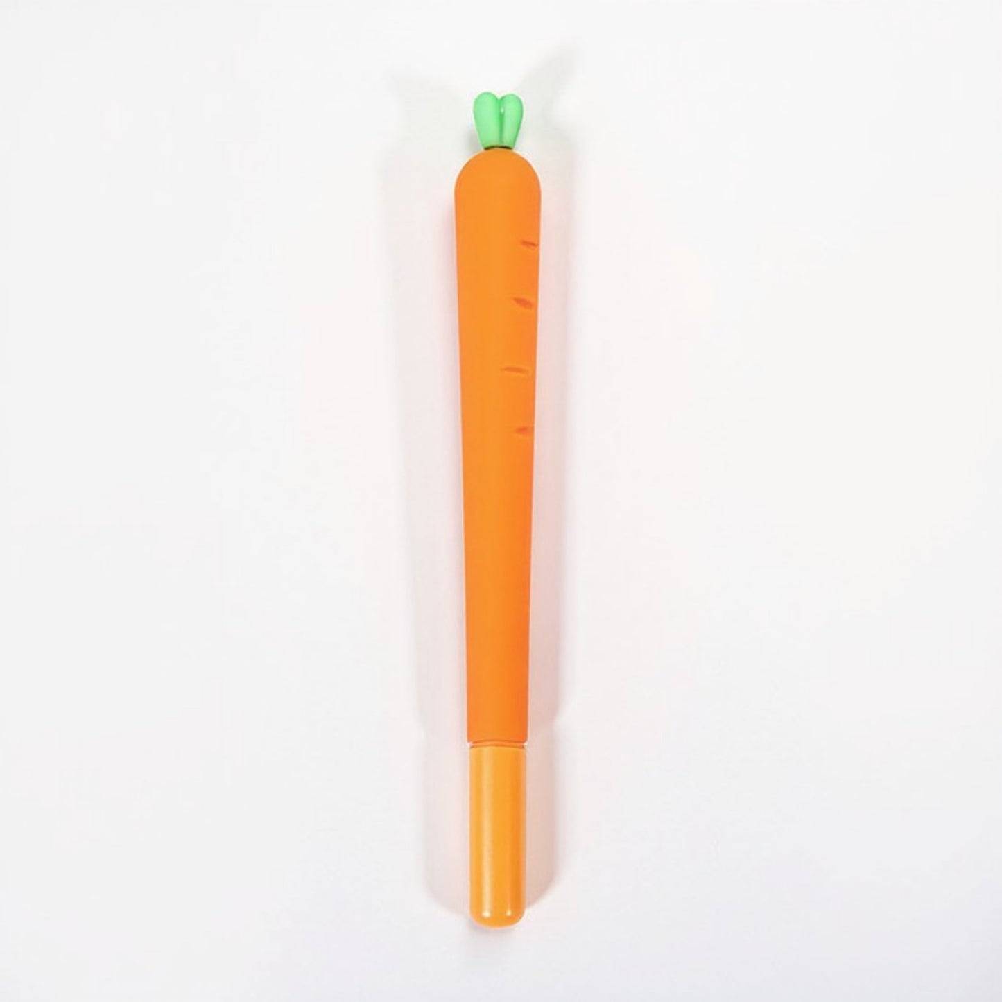 6-Piece Carrot Shaped Gel Ink Pen Set with Fun Novelty Design 0.5mm/6