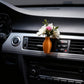 Mini Vase Car Air Vent Clip with Artificial Flowers Decorative Car Accessory