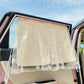 Floral Embroidered Car Window Curtain with Sheer Lace Daisy Design