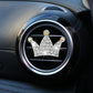 3-Piece Rhinestone and Pearl Car Air Vent Clip Set Crown and Flower Designs 0.8in