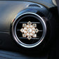 3-Piece Rhinestone and Pearl Car Air Vent Clip Set Crown and Flower Designs 0.8in