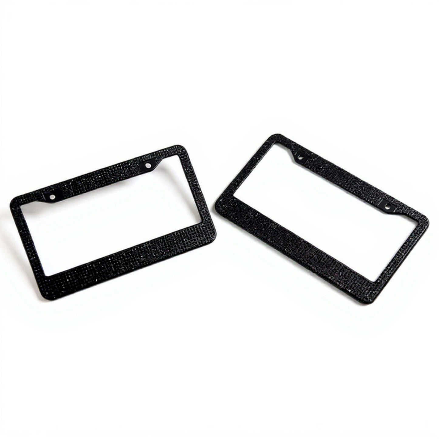 Rhinestone License Plate Frame Sparkling Crystal Metal Car Accessory 12x6.5in