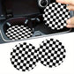 Checkered Car Cup Holder Coasters Anti-Slip Absorbent Mats Set of 2