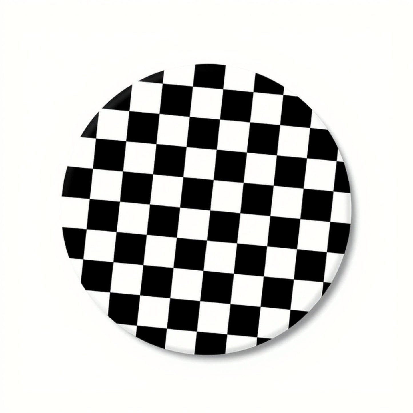 Checkered Car Cup Holder Coasters Anti-Slip Absorbent Mats Set of 2