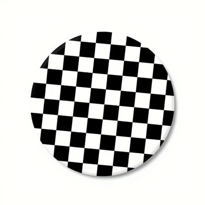 Checkered Car Cup Holder Coasters Anti-Slip Absorbent Mats Set of 2
