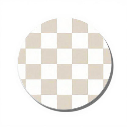 Checkered Car Cup Holder Coasters Anti-Slip Absorbent Mats Set of 2 3.5in