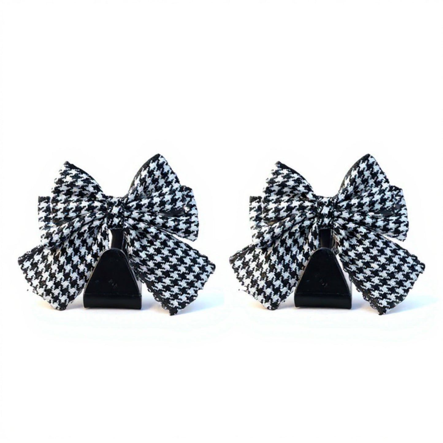 Decorative Ribbon Bow Car Headrest Hooks 2-Piece Set for Handbags and Accessories