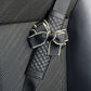 Quilted PU Leather Car Seat Belt Covers with Decorative Ribbon Bow Set