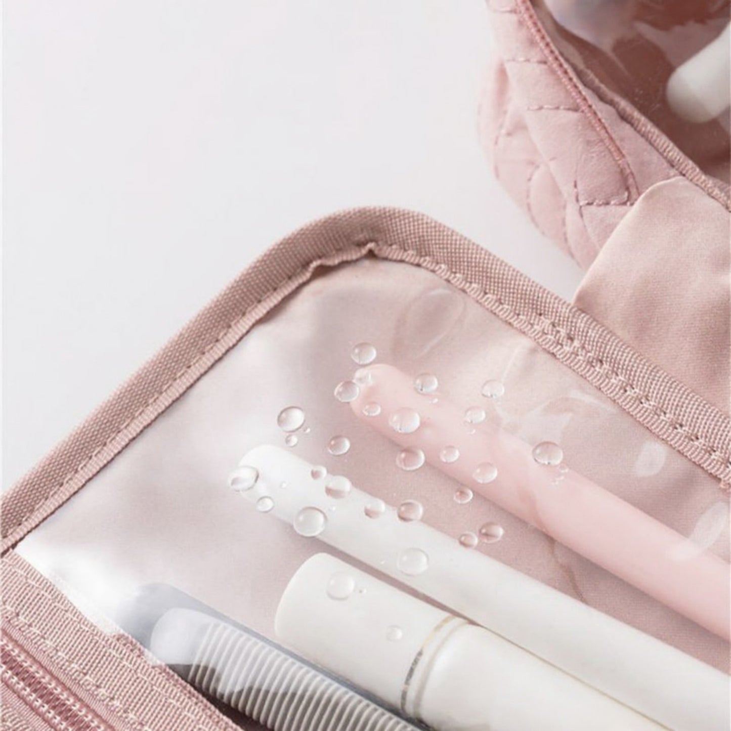 Hanging Toiletry Bag with Multiple Transparent Compartments and Travel Hook