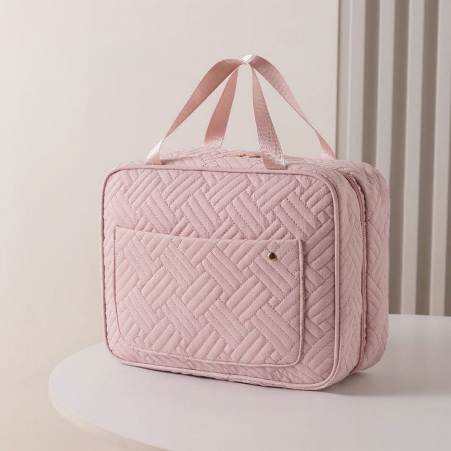 Hanging Toiletry Bag with Multiple Transparent Compartments and Travel Hook