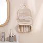 Hanging Toiletry Bag with Multi-Pocket Organizer and Foldable Carry Handle