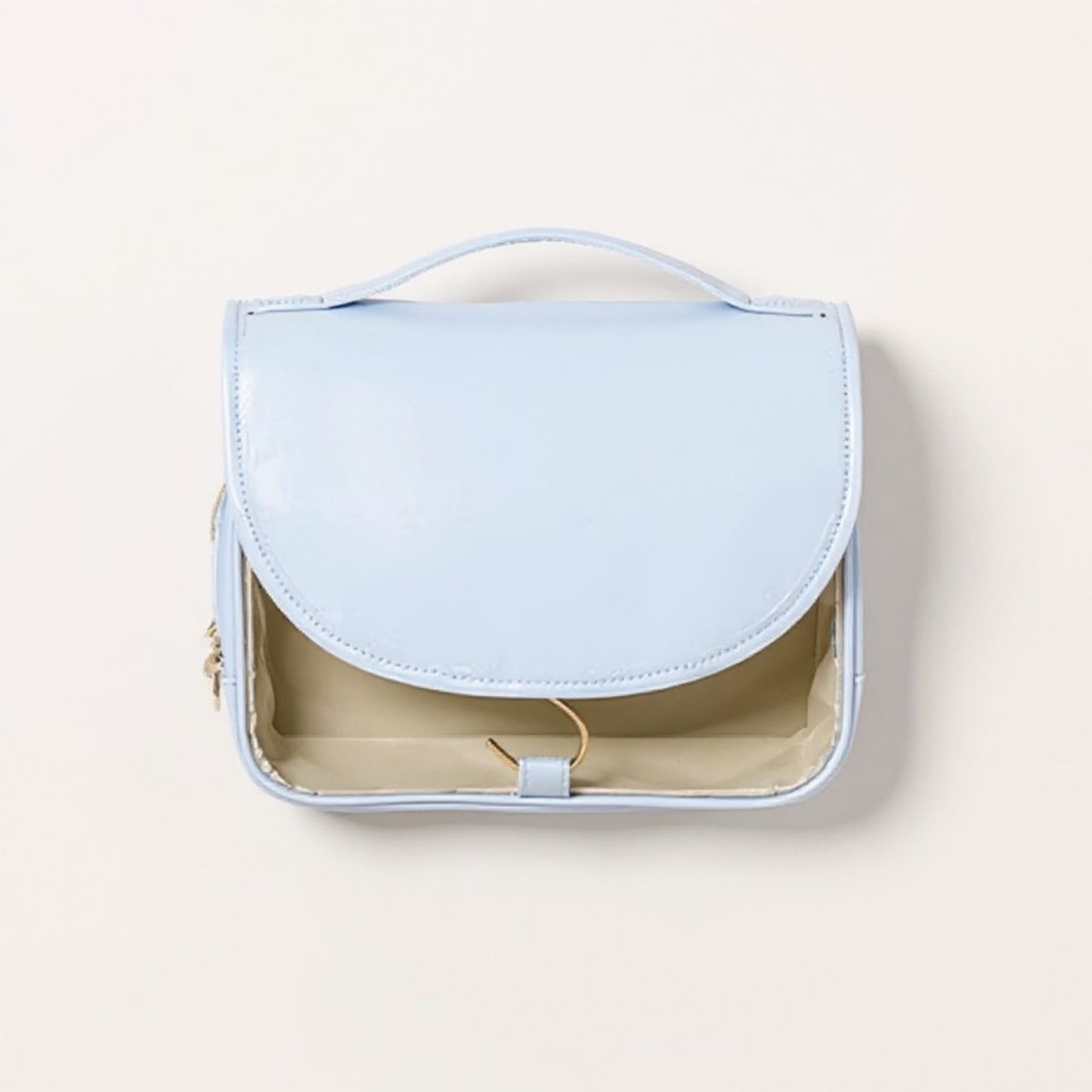 Hanging Toiletry Bag with Multi-Pocket Organizer and Foldable Carry Handle