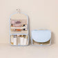 Hanging Toiletry Bag with Multi-Pocket Organizer and Foldable Carry Handle