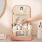 Hanging Toiletry Bag with Large Mesh Compartments and Built-In Hook Organizer