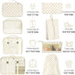 7-Piece Travel Packing Cube Set with Checkered Pattern and Multi-Size Organizers 16x12.5x3.5in