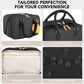 Large Capacity Makeup Organizer Bag with Dual Compartments and Brush Holders 9.8x6.3x5.5 inches