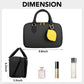 Large Capacity Makeup Organizer Bag with Dual Compartments and Brush Holders 9.8x6.3x5.5 inches