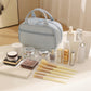 Travel Makeup and Toiletry Bag with Dual Compartments and Carry Handle