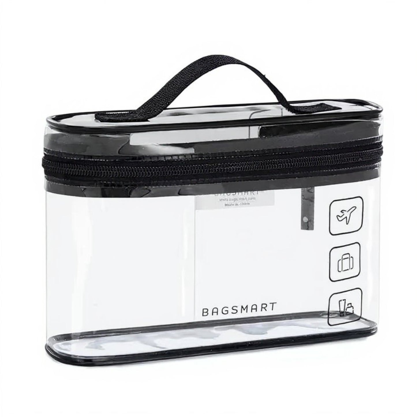 Clear Travel Toiletry Bag with 180¡ã Wide Opening and Waterproof PVC Design