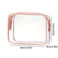 3-Piece Clear Travel Toiletry Bag Set with Zipper Closure and Waterproof PVC Design 7.8x6x2.5IN