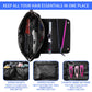 Hair Tool Organizer Bag with Heat-Resistant Mat and Multi-Pocket Storage Design