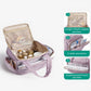 Multi-Pocket Travel Makeup and Toiletry Bag with Mesh Zipper Compartment and Waterproof Front Pocket